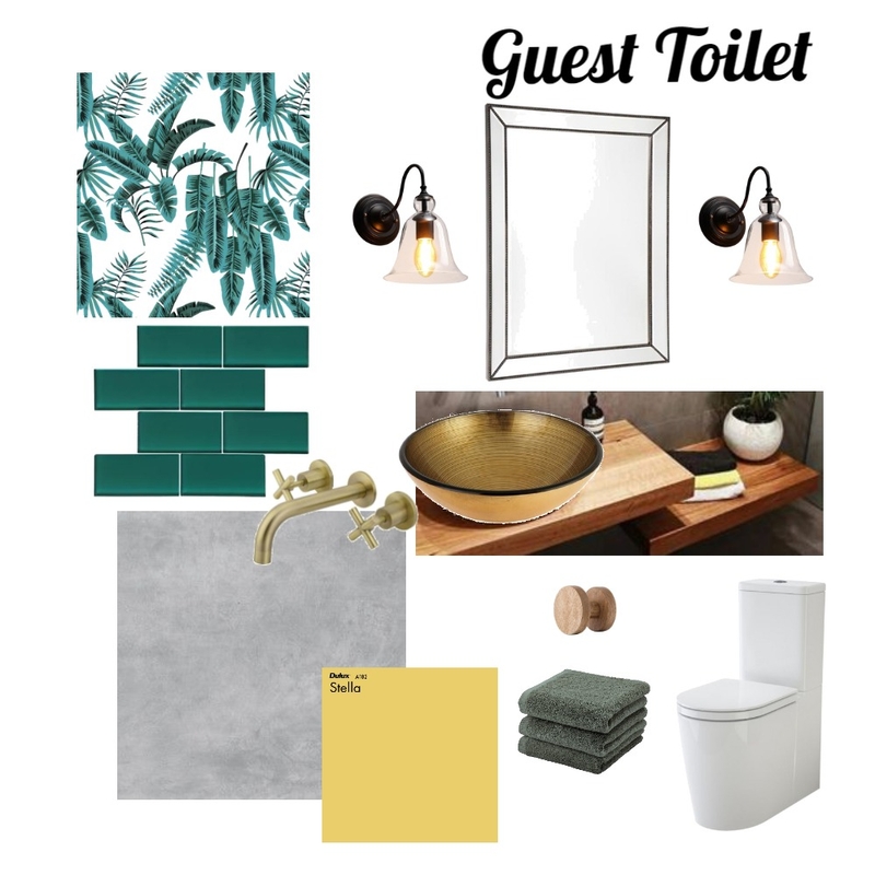 Guest Toilet Mood Board by KerriJean on Style Sourcebook
