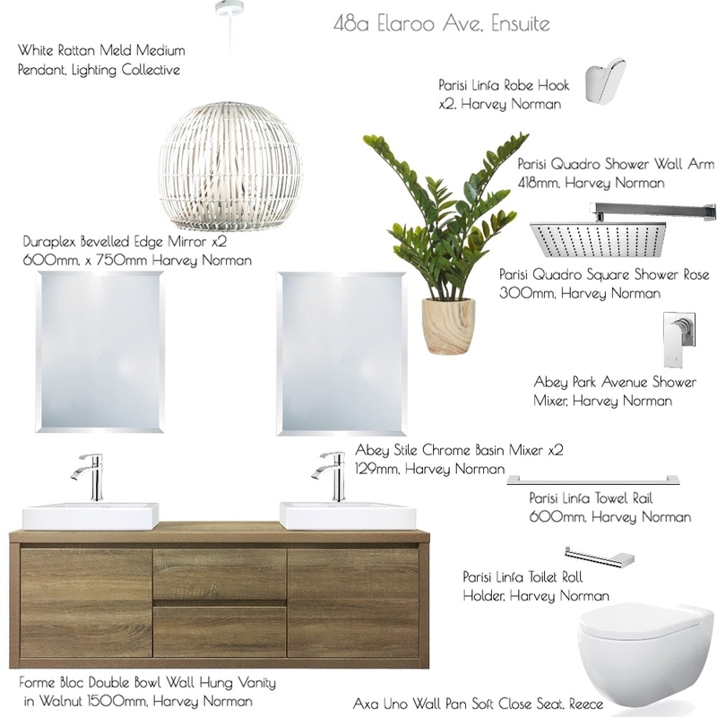 48a Elaroo Ave, Ensuite Mood Board by Design Divine on Style Sourcebook