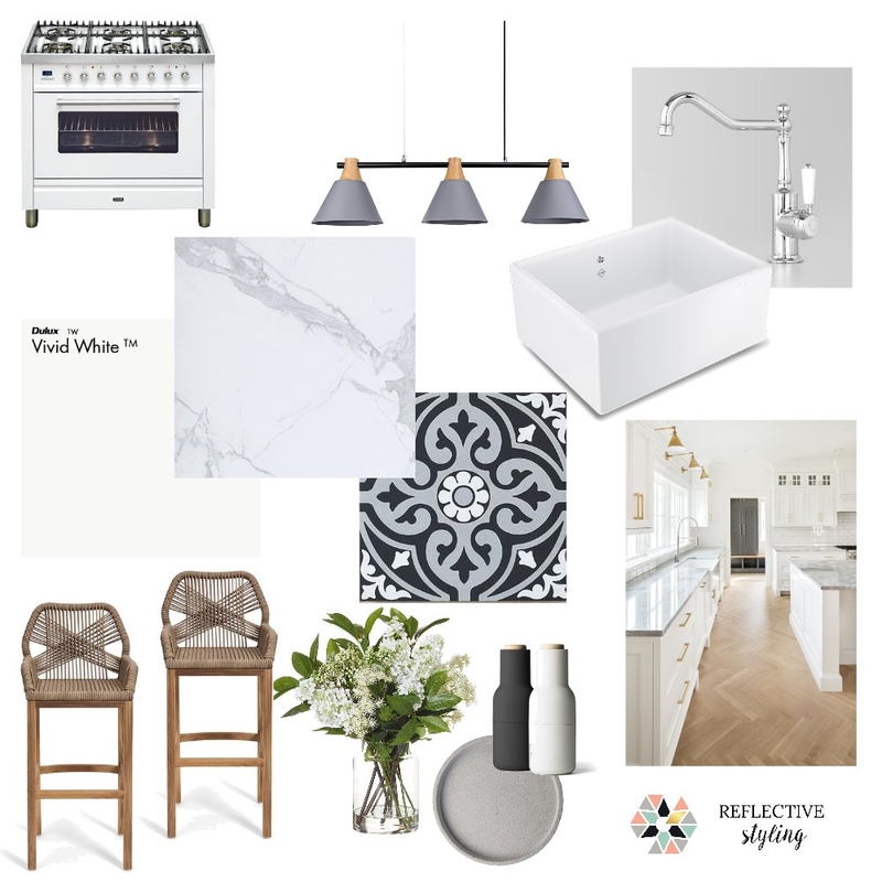 Shaker white Kitchen Mood Board by Reflective Styling on Style Sourcebook