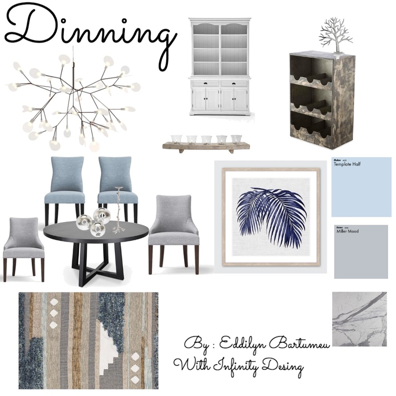 Assignment # 9 - Presenting Ideas  -  Dinning Room / Design Board Mood Board by Infinity Design on Style Sourcebook