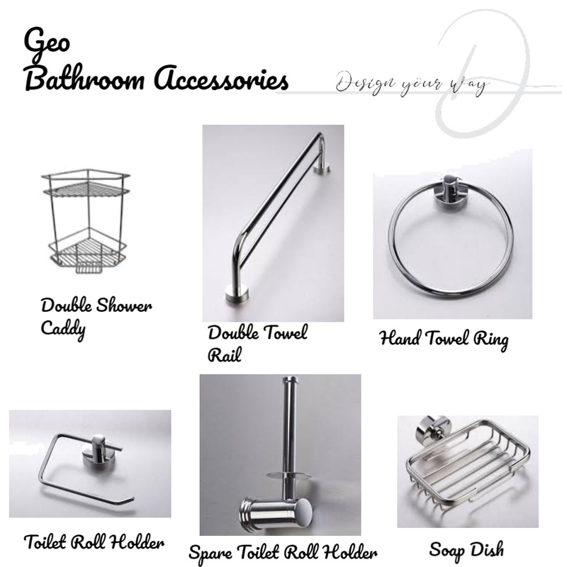 Geo Bathroom Accessories Mood Board by Jules on Style Sourcebook
