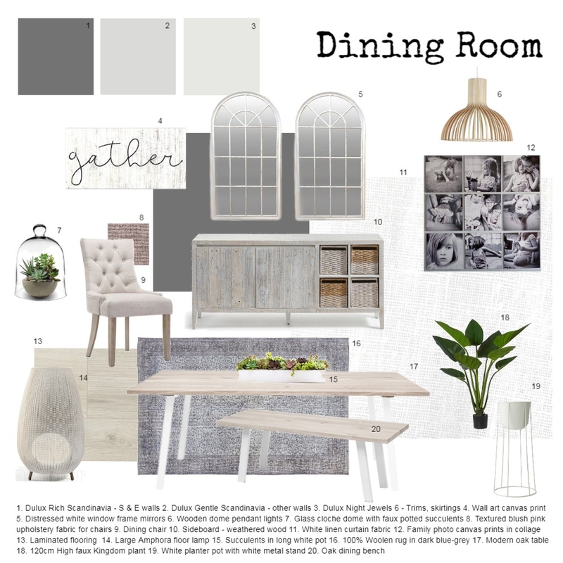 M9 Dining Room Mood Board by Zellee Best Interior Design on Style Sourcebook
