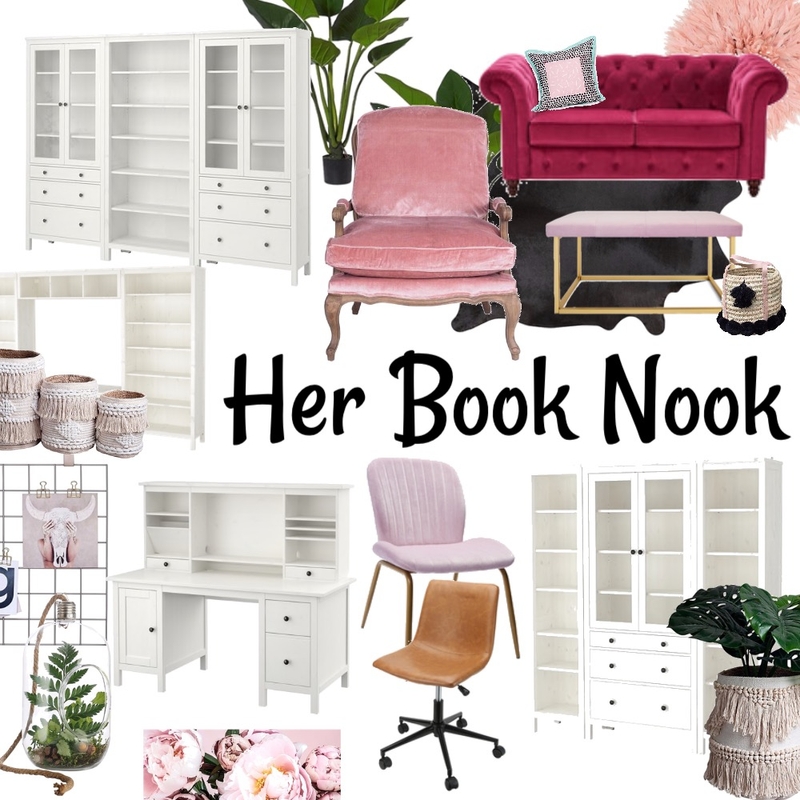 her book nook Mood Board by nicbeltane on Style Sourcebook