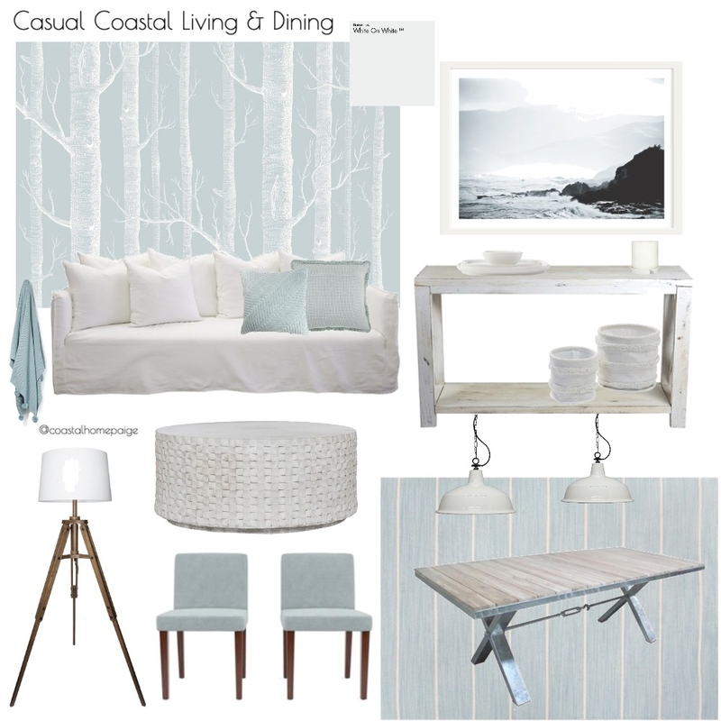 Coastal Living and Dining Mood Board by CoastalHomePaige on Style Sourcebook