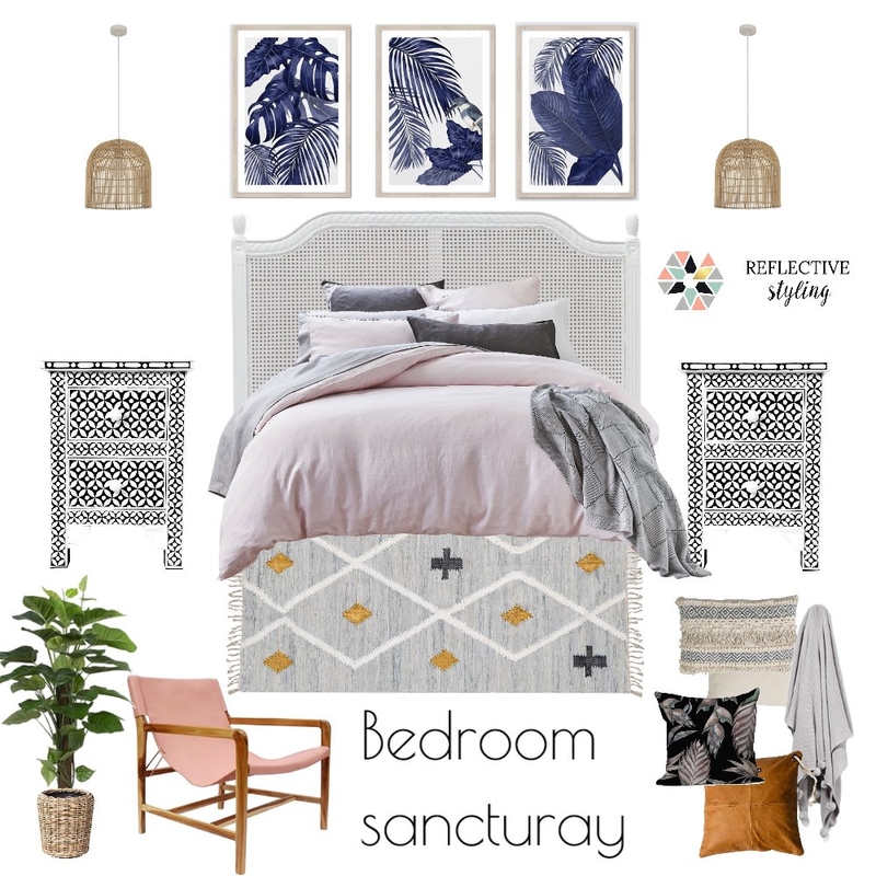 Bedroom Sanctuary Mood Board by Reflective Styling on Style Sourcebook