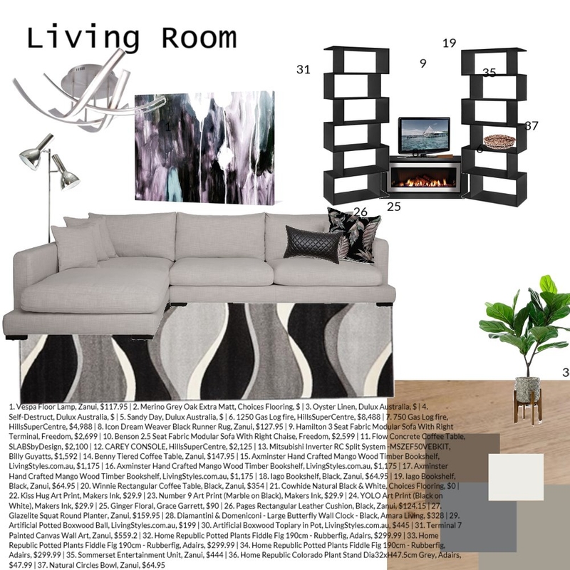 Living Room Mood Board by Suri on Style Sourcebook