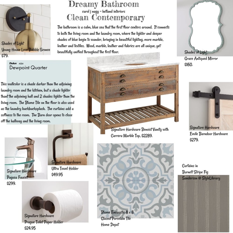 Dreamy Bathroom Mood Board by cjn on Style Sourcebook