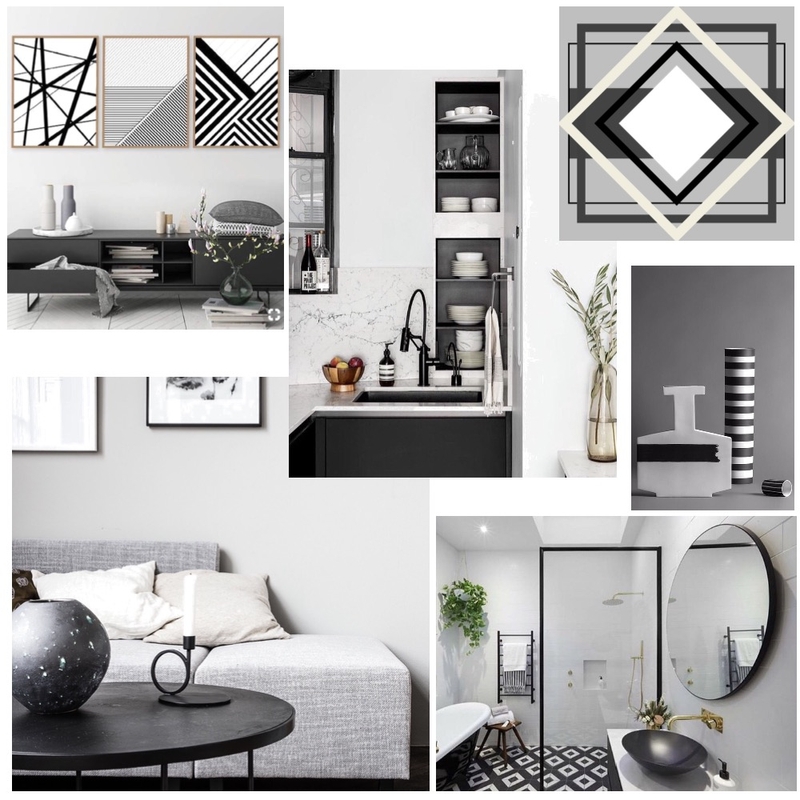 Achromatic Colour Scheme Mood Board by DKD on Style Sourcebook