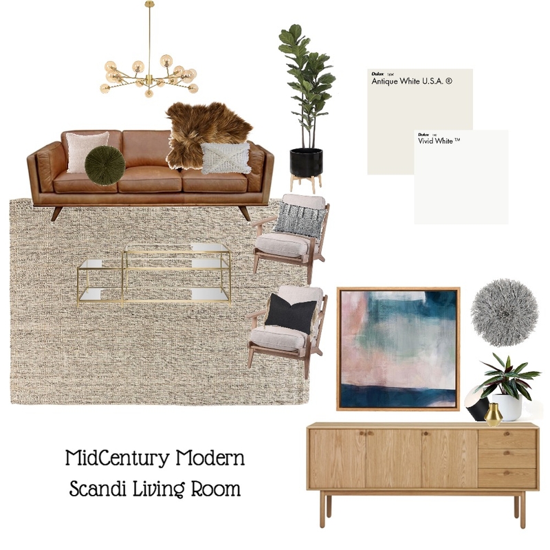 MIDCENTURY MODERN SCANDI LIVING Mood Board by Sarah Agustin on Style Sourcebook