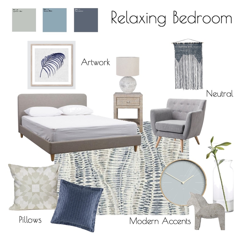 Relaxing Bedroom Mood Board by AlainaPhillippi on Style Sourcebook