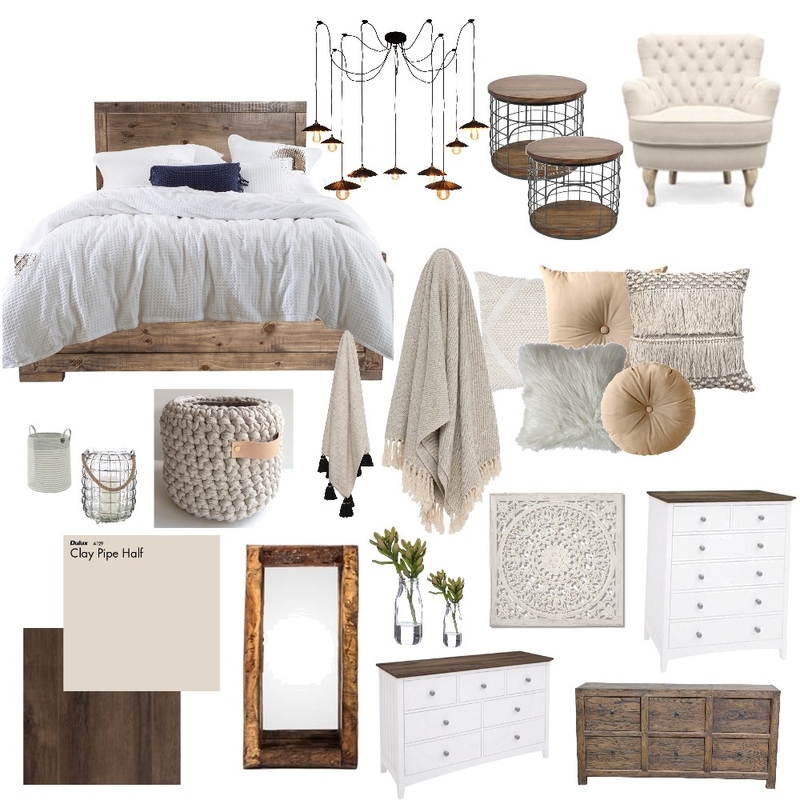 Rustic Bedroom Mood Board by BrittaniRobinson on Style Sourcebook