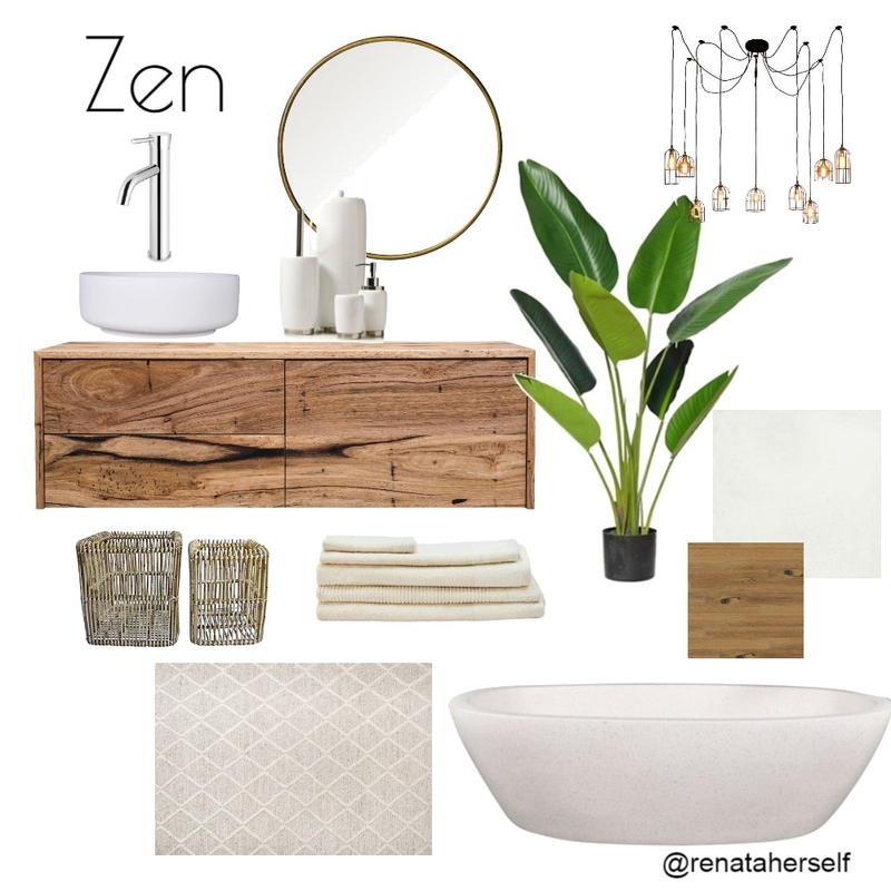Zen Bathroom Mood Board by Renata on Style Sourcebook