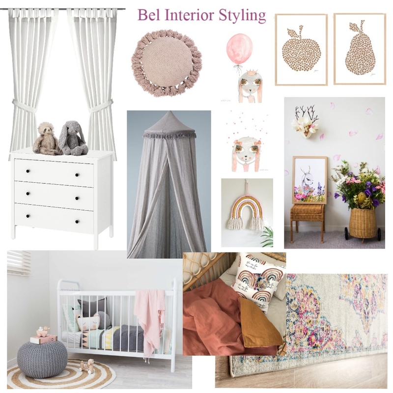 Baby Nursery Mood Board by Bel Interior Styling on Style Sourcebook