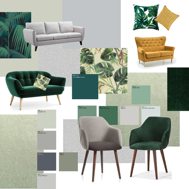 Green Room Colour Palette Mood Board by katemaunsell on Style Sourcebook