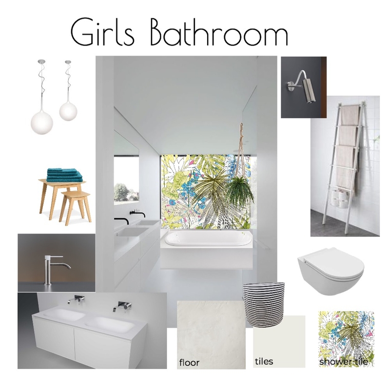 Girls bathroom 3 Mood Board by InStyle Idea on Style Sourcebook