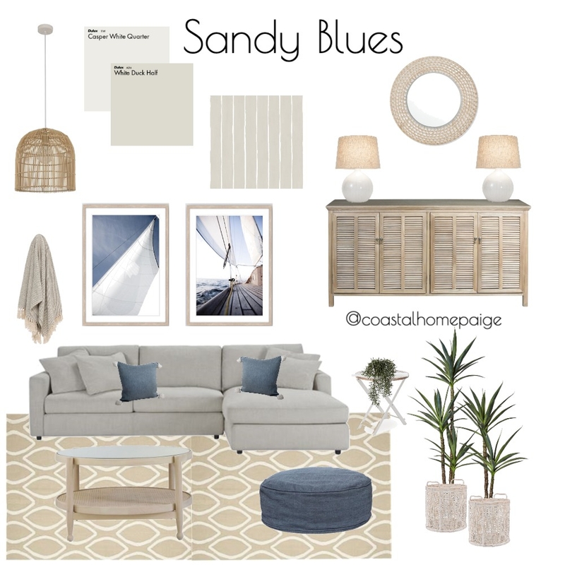 Sandy Blues Mood Board by CoastalHomePaige on Style Sourcebook
