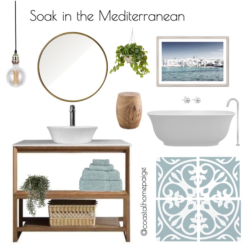 Soak in the Mediterranean Mood Board by CoastalHomePaige on Style Sourcebook