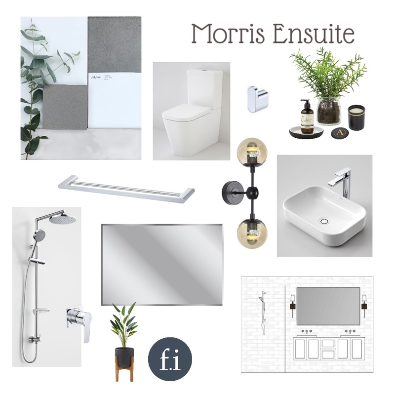 Morris Project Ensuite Mood Board by Fiorella on Style Sourcebook