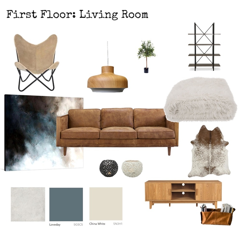 Industrial Living Room with Scandinavian twist Interior Design Mood ...