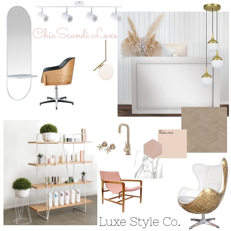 Chic Scandi Luxe Salon Mood Board by Luxe Style Co. on Style Sourcebook