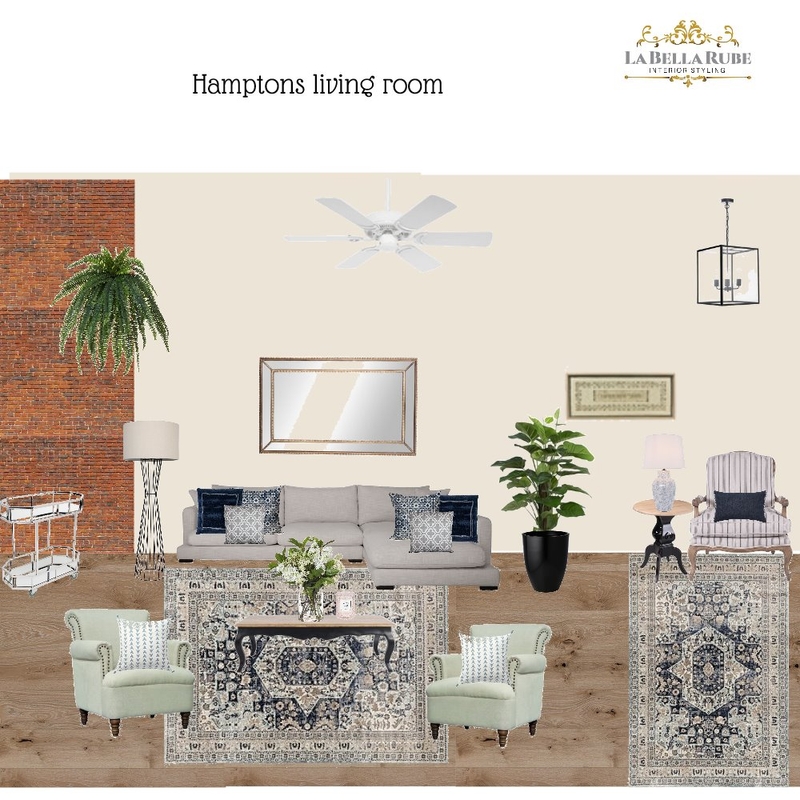 Hamptons LIving room Mood Board by La Bella Rube Interior Styling on Style Sourcebook