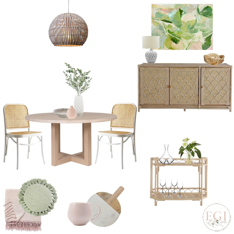 Botanical Dining Room Mood Board by Eliza Grace Interiors on Style Sourcebook