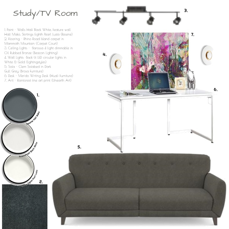 Study/TV Room Mood Board by MJG on Style Sourcebook