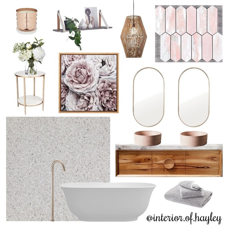 Blush Pink Bathroom Mood Board by Two Wildflowers on Style Sourcebook