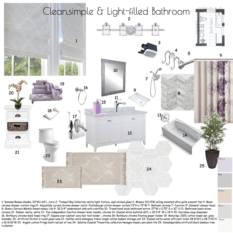 bathroom Mood Board by designbyGulnara on Style Sourcebook