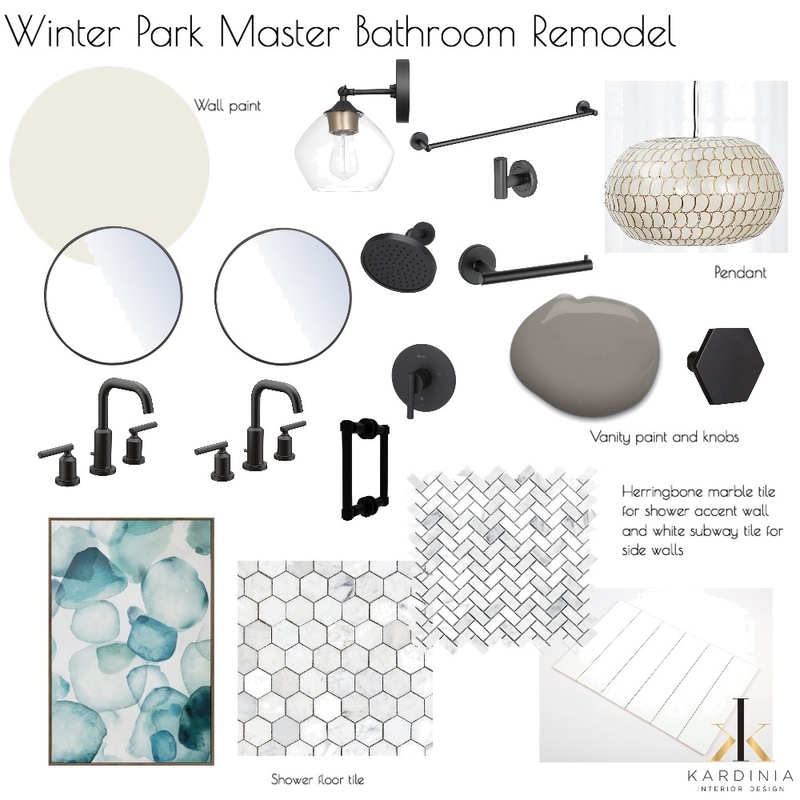 Reading Residence Master Bathroom Mood Board by kardiniainteriordesign on Style Sourcebook