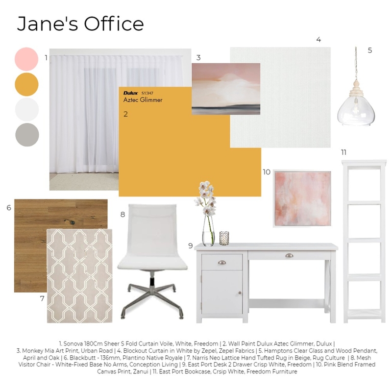 Jane's Office Mood Board by Happy House Co. on Style Sourcebook