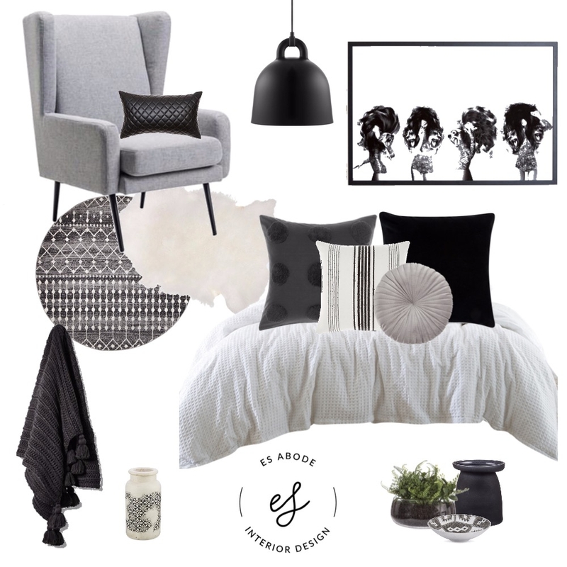 Monochrome Mood Board by ES Abode on Style Sourcebook