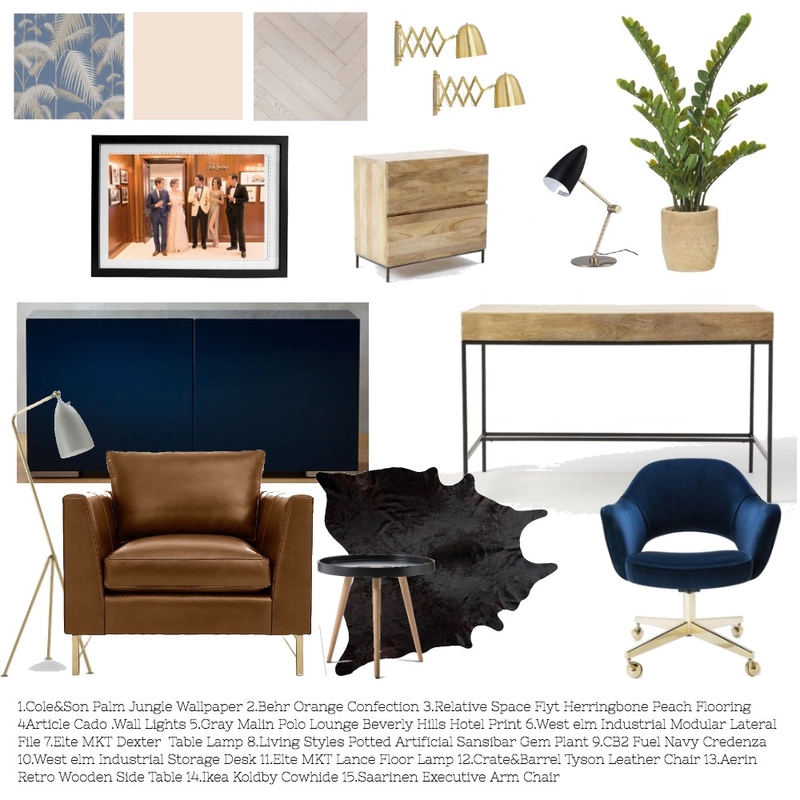 Mid-century Modern Home Office Mood Board by JulianaK on Style Sourcebook