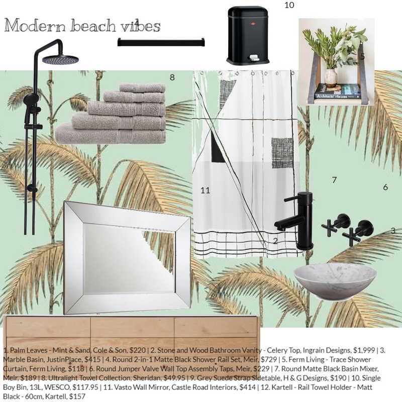 Modern Beach Bathroom Mood Board by abbywilson27 on Style Sourcebook