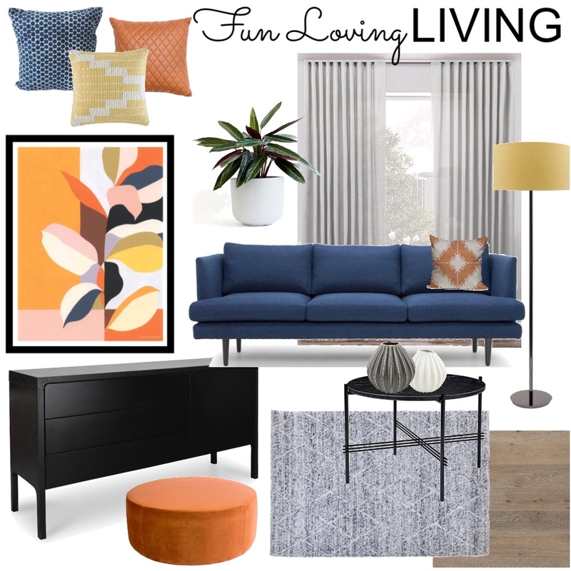Fun Loving LIVING Mood Board by DKD on Style Sourcebook