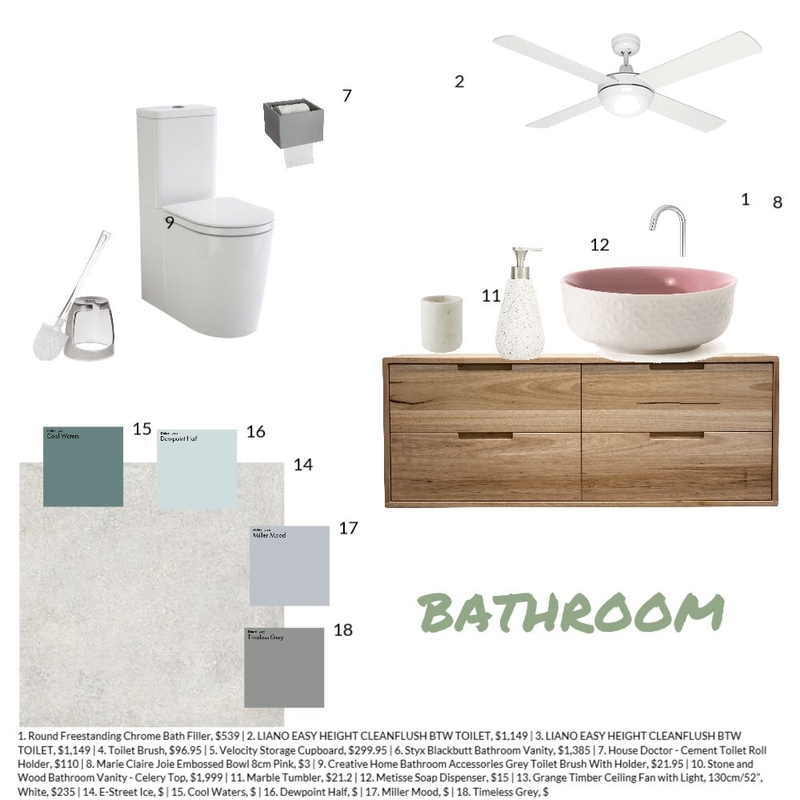 bathroom Mood Board by resi on Style Sourcebook