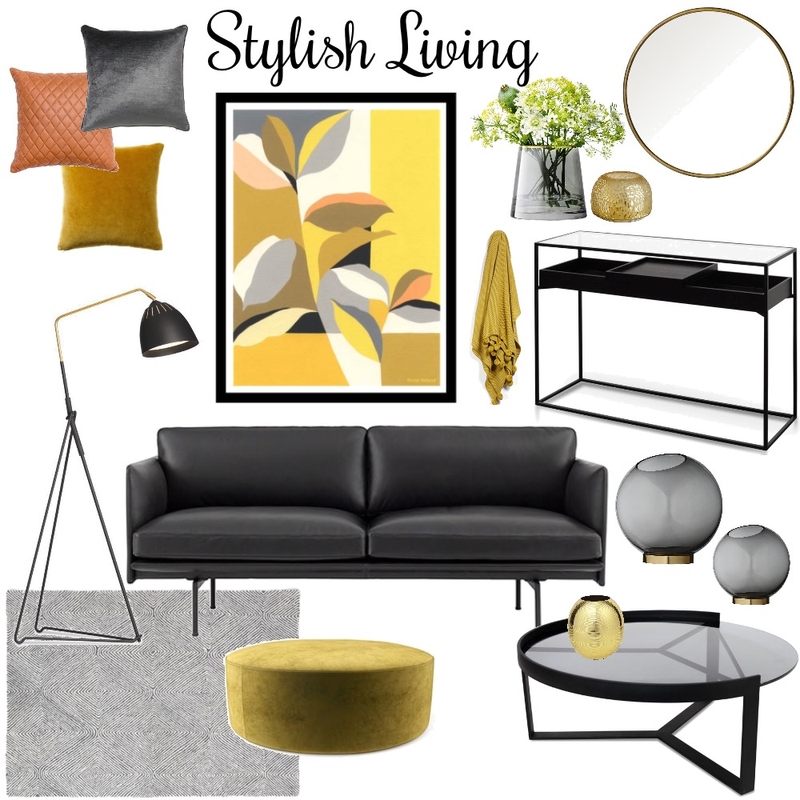 Stylish Living Mood Board by DKD on Style Sourcebook