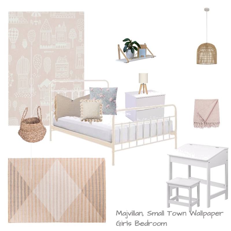 Girls Room, Small Town- Wallpaper Mood Board by The House of Lagom on Style Sourcebook