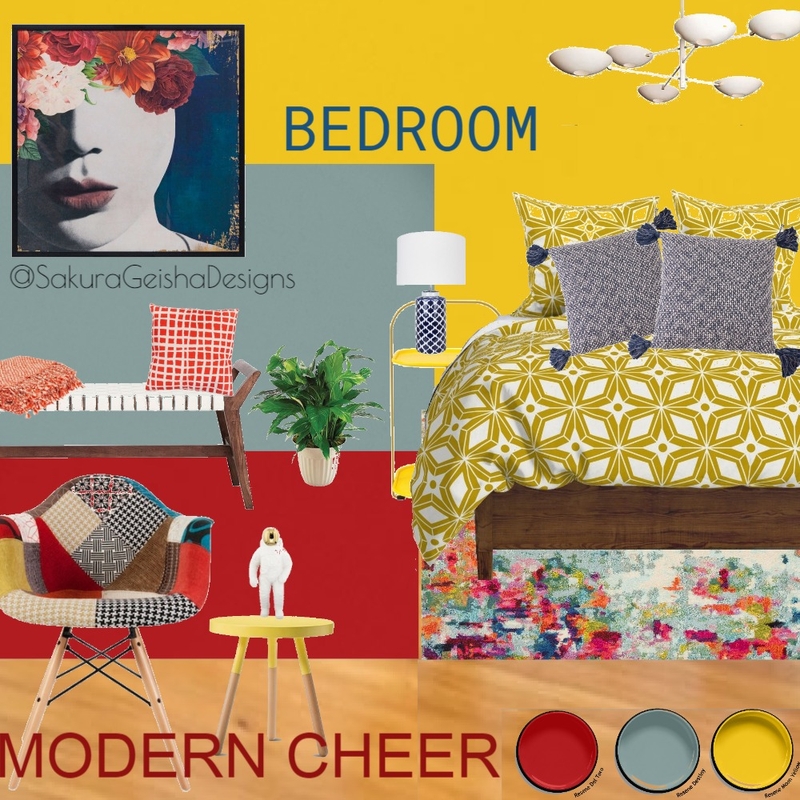MODERN CHEER- ADA's House- Bedroom Mood Board by G3ishadesign on Style Sourcebook