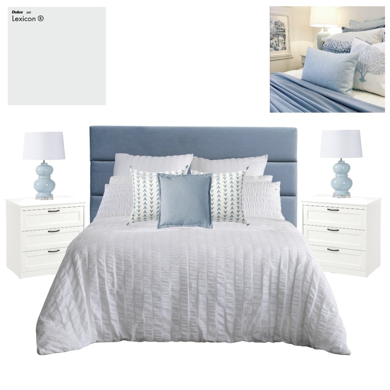 Blue Bedhead Mood Board by CoastalHomePaige on Style Sourcebook