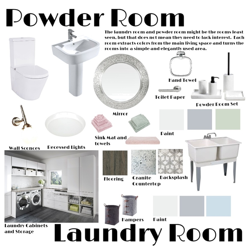 Laundry and Powder Room Mood Board by JayWilcox on Style Sourcebook