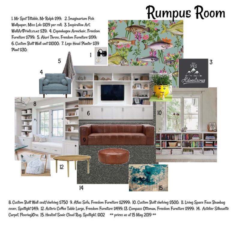 rumpus room Mood Board by aloudinside on Style Sourcebook