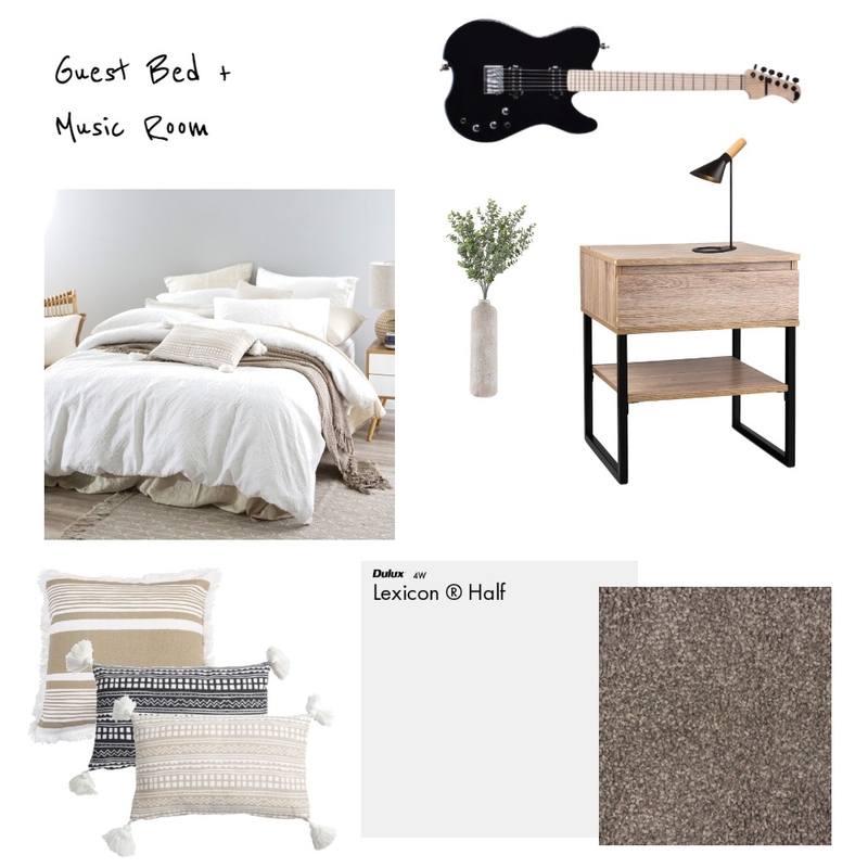 Music Room and Guest Room Mood Board by Cedar &amp; Snø Interiors on Style Sourcebook