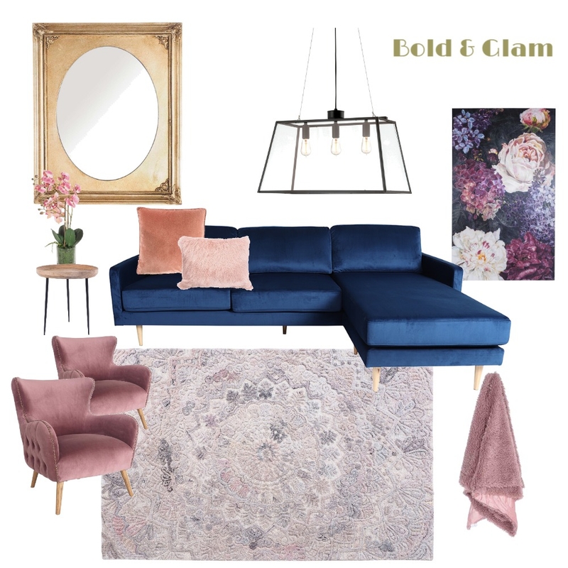 Bold &amp; Glam Mood Board by Rebecca White Style on Style Sourcebook