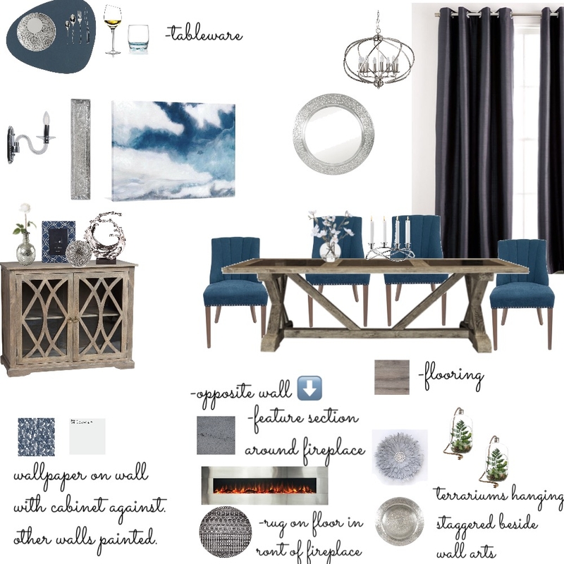 Bold Glam dining room Mood Board by KCobb on Style Sourcebook
