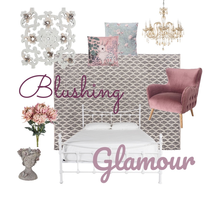 Blushing Glamour Mood Board by Teeca on Style Sourcebook