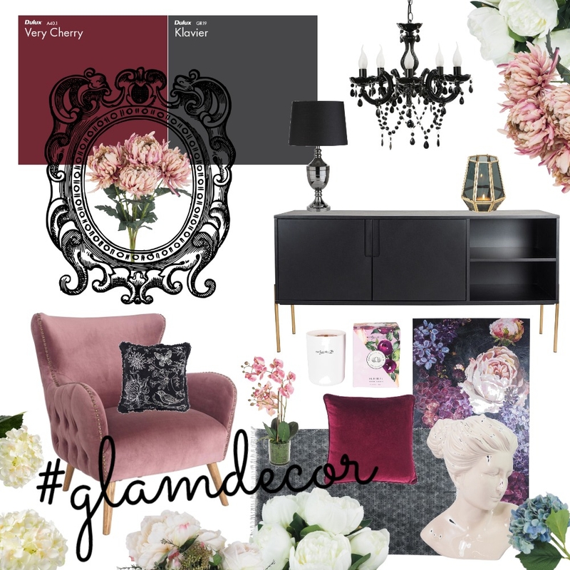 Bold &amp; Glam #glamdecor Mood Board by bindeebel on Style Sourcebook