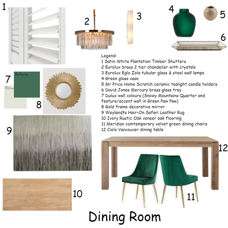 Dining Room Mood Board by Lee-Anne on Style Sourcebook