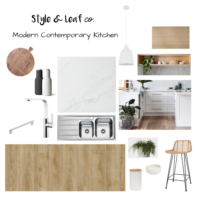 Modern Contemporary Kitchen Mood Board by Style and Leaf Co on Style Sourcebook