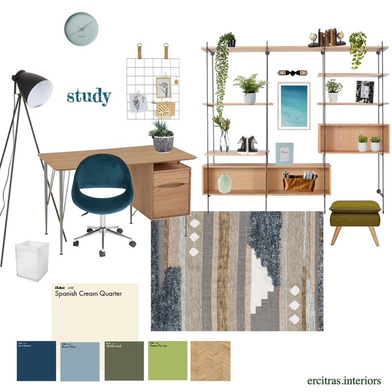 The Smith's Study Room Mood Board by KUTATA Interior Styling on Style Sourcebook